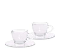 Bialetti DCRAST0007 Lot de 2 Tasses Cappuccino institutionnelles (avec Soupe), Verre