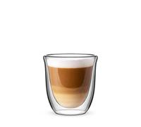 Bialetti Set 2 Verre Double Wall Firenze, 200ml, Isolation Thermique, Verre Borosilicaté