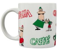Bialetti Tasses Mug Bonhomme Drapeau Italien, Clair, Tricolore, Blanc