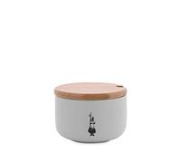 Bialetti Y0TZ102 Sucrier avec Couvercle Bamboo Porcelaine, Blanche