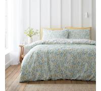 Bianca Ditsy Floral Parure de lit réversible en Coton 200 Fils avec Housse de Couette et taies d'oreiller Vert