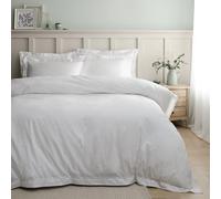 Bianca Lottie Parure de lit Simple en Coton 180 Fils avec Housse de Couette et taie d'oreiller Motif Floral Blanc