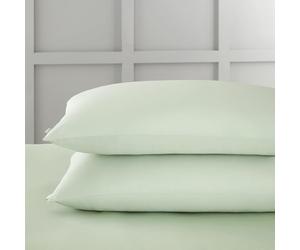 Bianca Paire de taies d'oreiller Standard en Satin de Coton 400 Fils Vert