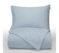 Bianca Plain Dyed Blue Parure de lit 140 x 220 + 60 x 70 cm