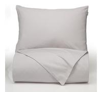 Bianca Plain Dyed Grey Parure de lit 140 x 220 + 60 x 70 cm