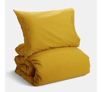 Bianca Plain Dyed Mustard Parure de lit 105 cm 100% Coton Percale