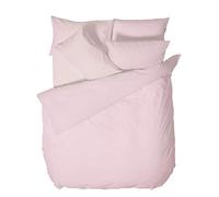 Bianca Plain Dyed Pink Parure de lit 100% Coton Percale pour lit de 180 cm