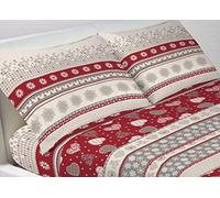 Biancheria Web Paire de taies d'oreiller 100% Coton, taies d'oreiller avec Boutons latéraux 52 x 82 cm, Motif corvara