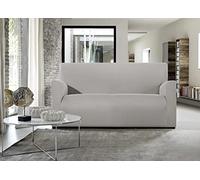 BIANCHERIAWEB Magic Housse de Fauteuil élastique, Couleur Unie, Grise, adaptée aux fauteuils de 85 à 100 cm avec Profondeur d'assise 65 cm, Anti-Taches et Anti-Poils