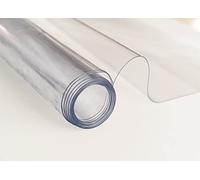 BIANCHERIAWEB Nappe anti-taches plastifiée PVC transparent protège table 140 x 500 cm transparent
