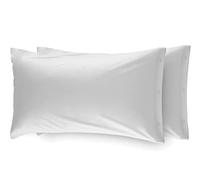 BIANCHERIAWEB Paire de taies d'oreiller, Coton, Blanc, Default