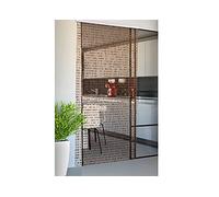 BIANCHERIAWEB Rideau antimouche Antiume Chaîne Perles à Chute Panneau Porte Fenêtre Maison Ambre 120 x 220 cm Orange