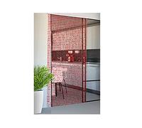 BIANCHERIAWEB Rideau antimouche Antiume Chaîne Perles À L'Automne Panneau Porte Fenêtre Maison Rouge 140x230 Rouge