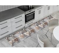 BIANCHERIAWEB Tapis antidérapant avec Impression numérique, Motif cœurs Suspendus, 50 x 230 cm, cœurs Suspendus