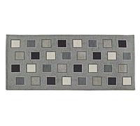 BIANCHERIAWEB Tapis de Couloir Runner Cuisine antidérapant Lavable Motif Square Suardi