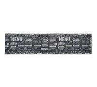 BIANCHERIAWEB Tapis de Cuisine antidérapant, Motif menus, Dimensions 50 x 90 cm, Corsia pour Cuisine, fabriqué en Italie avec Impression numérique Sprinty, Tapis découpable et Anti-Taches