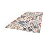 BiancheriaWeb Tapis de cuisine antidérapant numérique Dis. faïence carreau multicolore 50 x 230 cm