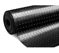 BIANCHERIAWEB Tapis de sol caoutchouté en PVC avec bulles, couleur noir, 100 x 500 cm