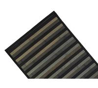 BIANCHERIAWEB Tapis en Bambou dégradé Noir, Tapis de Cuisine 50 x 100 cm, antidérapant 100% Bambou, Voie de Cuisine en matériau résistant, n'absorbe Pas Les Taches