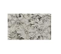 BIANCHERIAWEB Tapis Salon Velour antidérapant Dis Fior Di Loto Couleur Argent Suardi