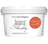 bianco Shabby® Chalk Paint Arancio Candito Peinture à la craie pour meubles et murs, effet vintage, shabby chic, extra mat (2,5 Litres)
