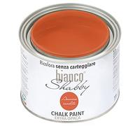 bianco Shabby® Chalk Paint Arancio Candito Peinture à la craie pour meubles et murs, effet vintage, shabby chic, extra mat (0,5 Litres)