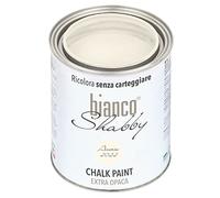 bianco Shabby® Chalk Paint Avorio (2022) Peinture à la craie pour meubles et murs, effet vintage, shabby chic, extra mat (1 Litre)