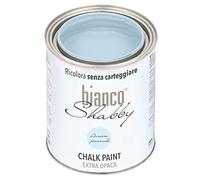 bianco Shabby® Chalk Paint - Bleu Provence Peinture - à la craie pour meubles et murs, effet vintage, shabby chic, extra mat (1 Litre)