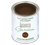 bianco Shabby CHALK PAINT Peinture spéciale Marrone pour extérieur, pour jardin, balcon, sans peinture et sans finition (1 litre)