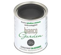 bianco Shabby® CHALK PAINT Peinture spéciale pour extérieur Grigio Antracite - Ricolore jardin et balcon sans peinture et sans finition (1 litre)