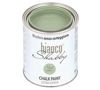 bianco Shabby® Chalk Paint Verde Salvia Peinture à la craie pour meubles et murs, effet vintage, shabby chic, extra mat (1 Litre)