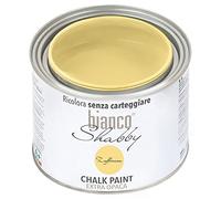bianco Shabby® Chalk Paint Zafferano Peinture à la craie pour meubles et murs, effet vintage, shabby chic, extra mat (0,5 Litres)