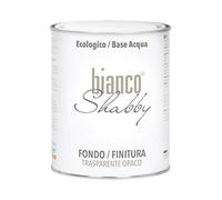 bianco Shabby® Peinture Craie Toutes Surfaces - 1 Liter Vernis Transparent Mat Chalk Paint Adapté aussi aux Meubles en Bois - Vernis Incolore pour Peinture Chalky Finish