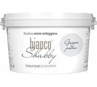 biancoShabby® Chalk Paint 'Grigio Pietra' Peinture à la craie pour meubles et murs, effet vintage, shabby chic, extra mat (2,5 Litres)