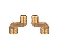 BiaoTeng Raccord Excentré Mitigeur Bain Douche Adaptateur 3/4 Vers 1/2 Plomberie Raccord Mural Douche Laiton 2 Adaptateurs Raccord Mural Robinet Exterieur, A