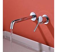 BiaoTeng Robinet de Lavabo Mural Mitigeur Encastré Salle de Bain Chrome | Mitigeur Lavabo Moderne a Rotatif 360 2 Modes eau Chaude et Froide Monocommande En Laiton pour Lave Main