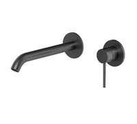 BiaoTeng Robinet de Lavabo Mural Mitigeur Encastré Salle de Bain Noir | Robinet Lavabo Encastrable Monocommande eau Chaude et Froide en Laiton Économie D'eau pour Lave Main