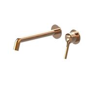 BiaoTeng Robinet de Lavabo Mural Mitigeur Encastré Salle de Bain Or Rose | Mitigeur Lavabo Moderne a Rotatif 360 2 Modes eau Chaude et Froide Monocommande En Laiton pour Lave Main