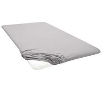 BIBERNA Drap-housse en jersey pour surmatelas (gris, 90 - 100 x 200 cm)