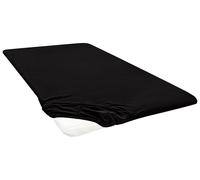 BIBERNA Drap-housse en jersey pour surmatelas (noir, 90 - 100 x 200 cm)