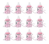 Biberon Bonbons, Baby Shower Favors Bouteille, 12 Pcs Bonbons Chocolat Bouteilles Boîte Pour Fille Garçon Baby Shower Party Favors Cadeaux Décorations(rose)
