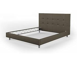 BiBi Relax Lit Double rembourré en Similicuir | Tête de lit rembourrée, Cadre idéal pour Tous Les Matelas 160 x 190 cm : Mousse à mémoire de Forme, polyuréthane, Latex ou à Ressorts. 100% fabriqué en