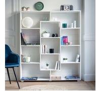 Happy Garden Bibliothèque Emily – 11 étagères multiformes, design moderne – Blanche