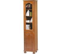 Bibliothèque 2 Portes Chêne Rustique - L 44.2 x l 33 x H 182.2 cm marron G