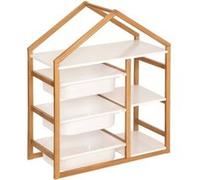 Atmosphera Bibliothèque enfant Bako 3 étagères et 3 bacs de rangement Blanc