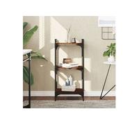 vidaXL Bibliothèque 3 niveaux - Chêne brun