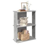 vidaXL Bibliothèque à 3 niveaux - gris béton - 60 x 30 x 120 cm - Bois d'ingénierie