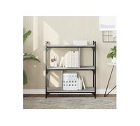 vidaXL Bibliothèque 3 niveaux sonoma gris 76x32x88cm bois d'ingénierie