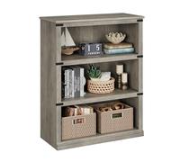 Bibliothèque 3 Niveaux, Space-Saving Meuble De Rangement Style Industriel | Meuble de Bureau Vintage Bois et Métal, Étagère à Livres Robuste pour Salon, Chambre, Bureau, Montage Facile 80x31x102 cm