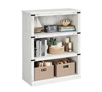 Bibliothèque 3 Niveaux, Space-Saving Meuble De Rangement Style Industriel | Meuble de Bureau Vintage Bois et Métal, Étagère à Livres Robuste pour Salon, Chambre, Bureau, Montage Facile 80x31x102 cm